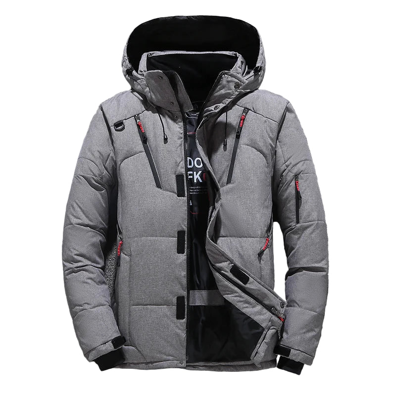 Farsund herrejakke – foret vinterjakke med aftagelig hætte