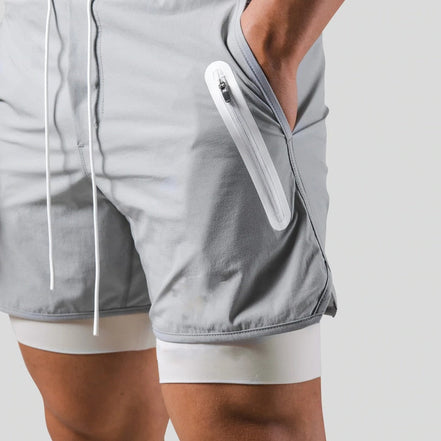 Axton 2-i-1 sportsshorts – let design med inderlag