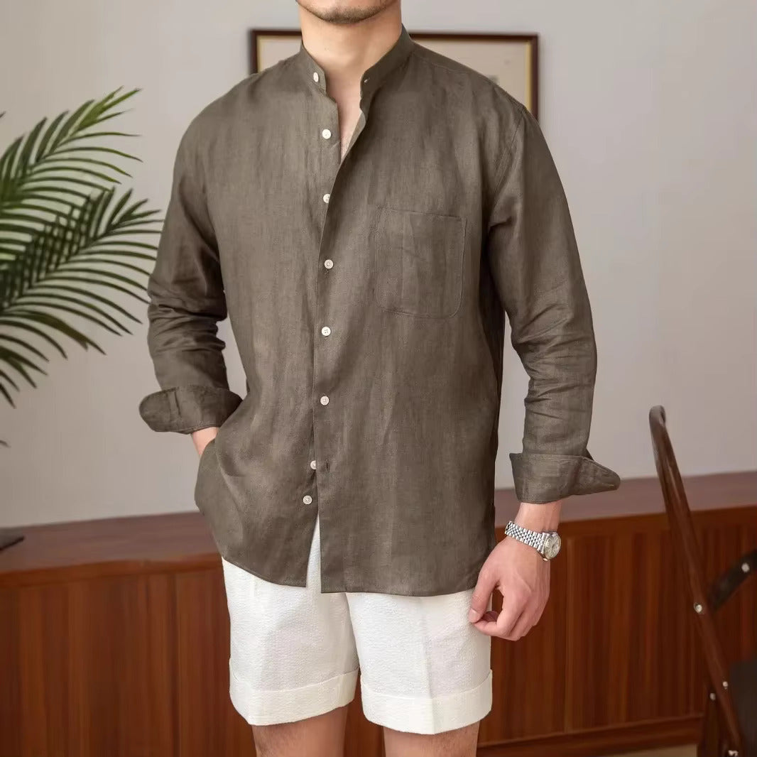 Valten skjorte – knaplukning, brystlommer og afslappet pasform