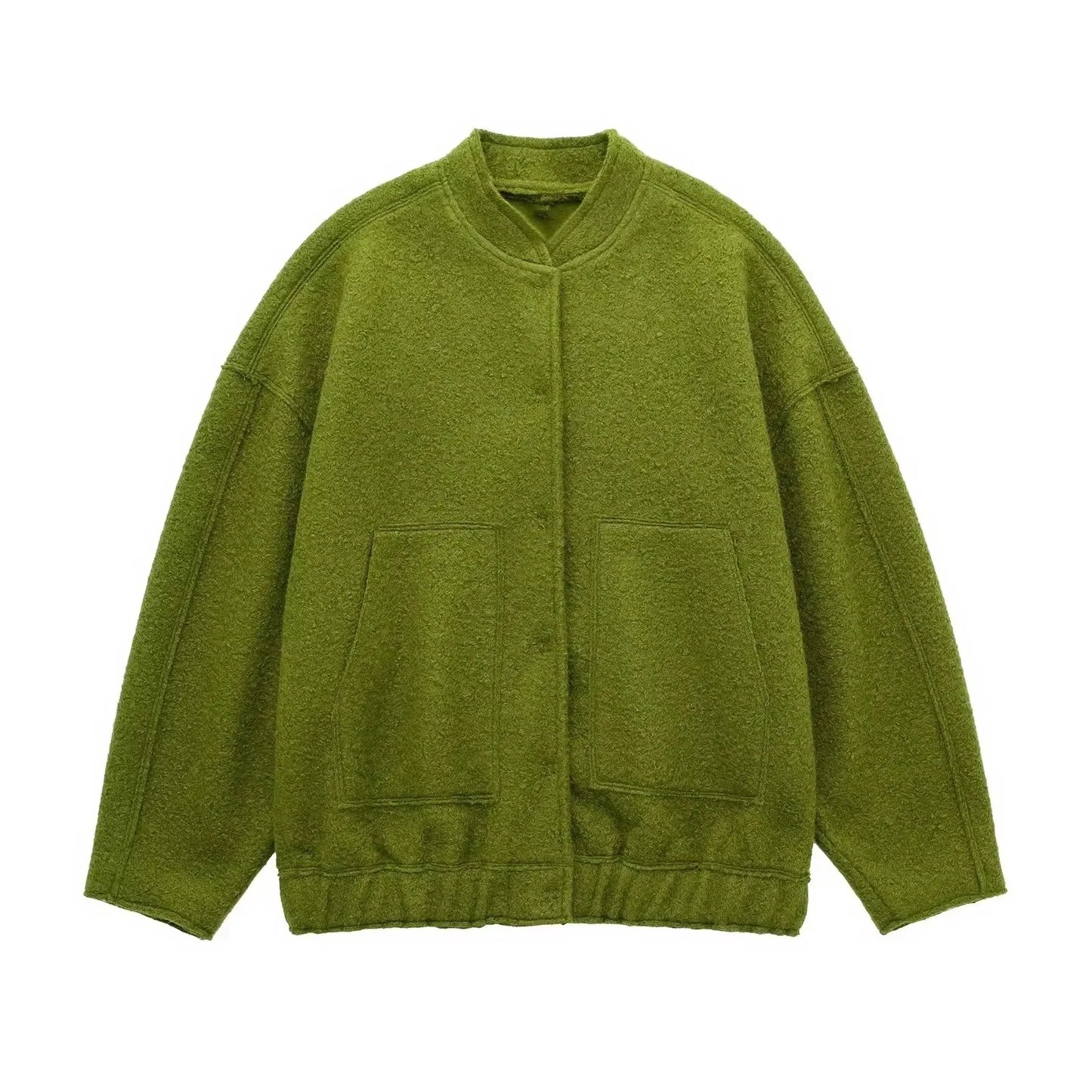 Melira jakke til kvinder – enkel kort jakke med lommer og knaplukning