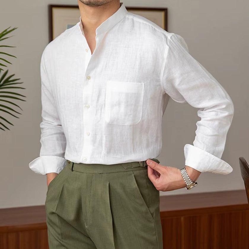 Valten skjorte – knaplukning, brystlommer og afslappet pasform