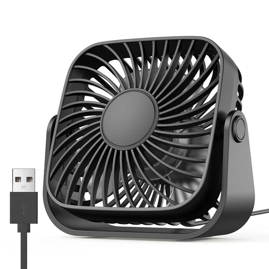 Wentylator biurkowy USB z regulacją 360° i 3 prędkościami – AeroSphere
