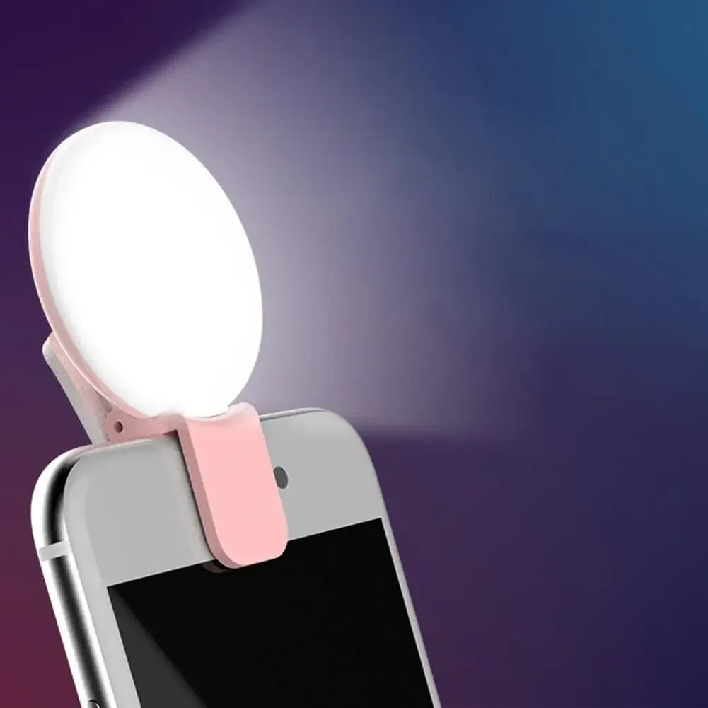Dobíjecí LED světlo na selfie s klipem a 3 úrovněmi svícení - Lumivex