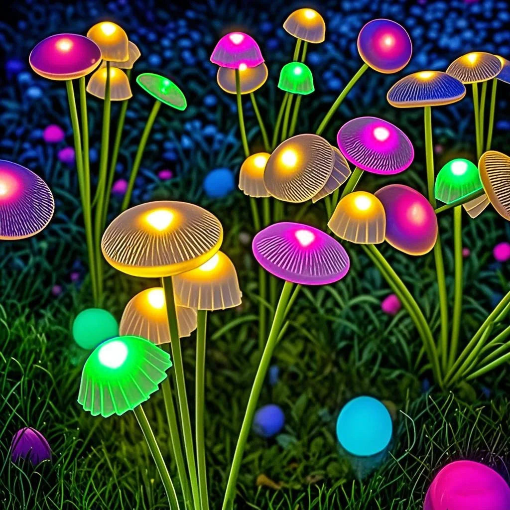 Solární zahradní svítidla se 6 LED světelnými hlavicemi, sada 2 kusů – Solmirea