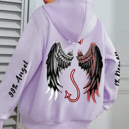Angel & Devil hættetrøje – unisex sweatshirt med print