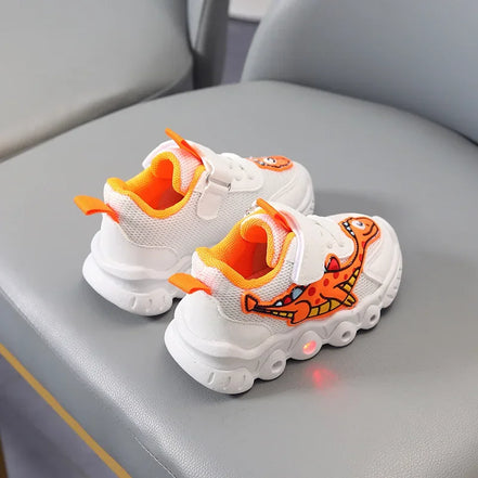 Lumexo børnesneakers med LED-sål og velcrolukning