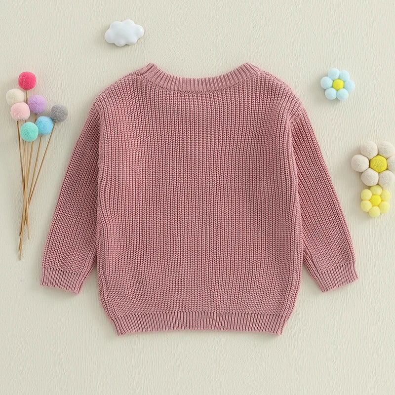 Bella Striktrøje med Broderi