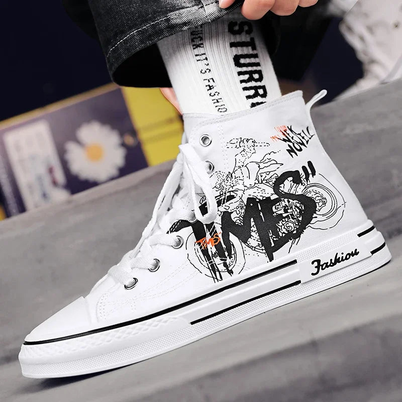 Tavion Herre High-Top Sneakers med Snøring