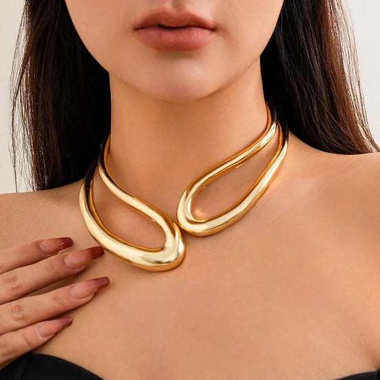 Aurelia dame halskrave – åben geometrisk choker