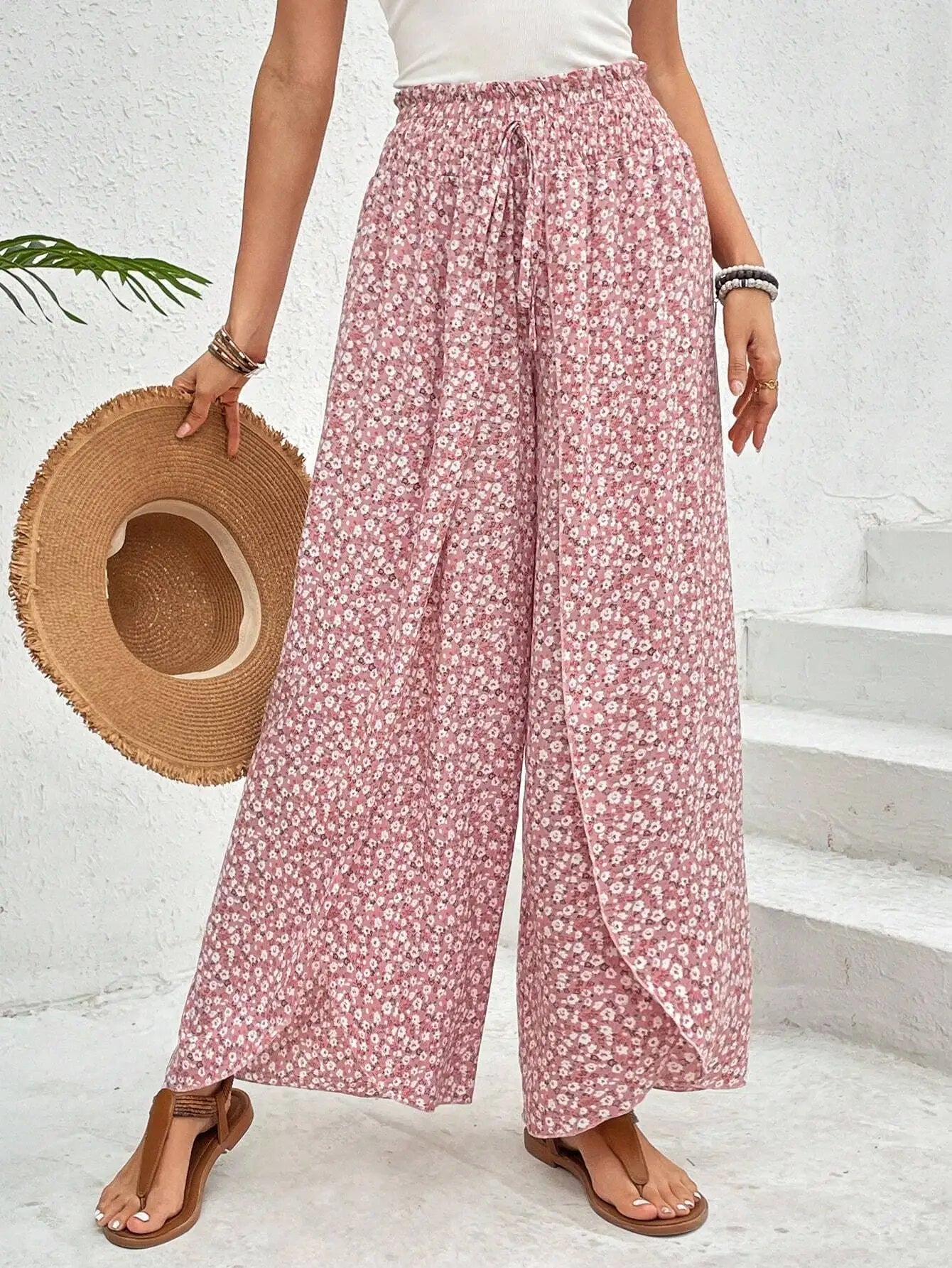Paisoria dame culotte – vide bukser med paisley mønster og elastisk talje