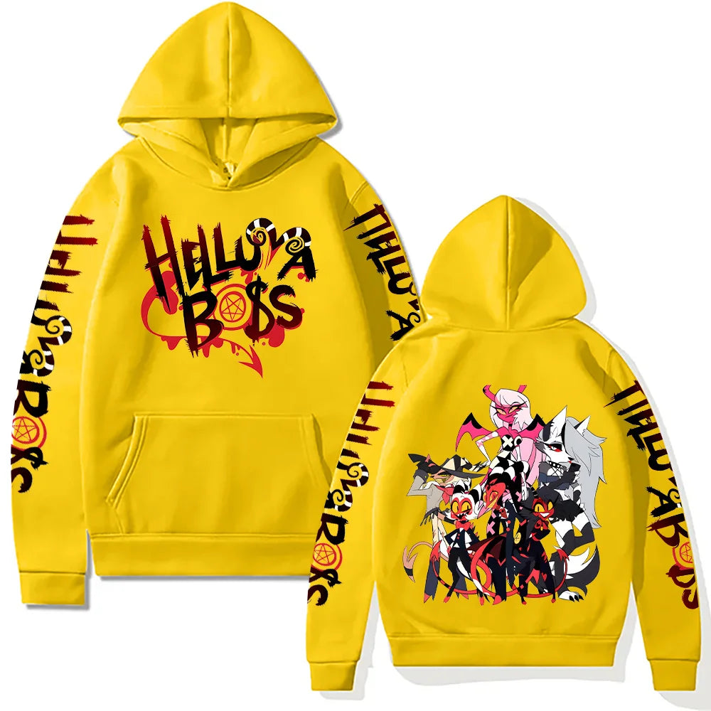 Sorina hættetrøje – unisex sweatshirt med grafisk motiv