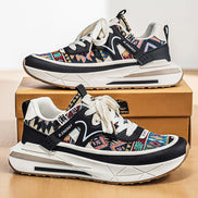 Lurex unisex sneakers med snørelukning – tekstilsko med gummisål