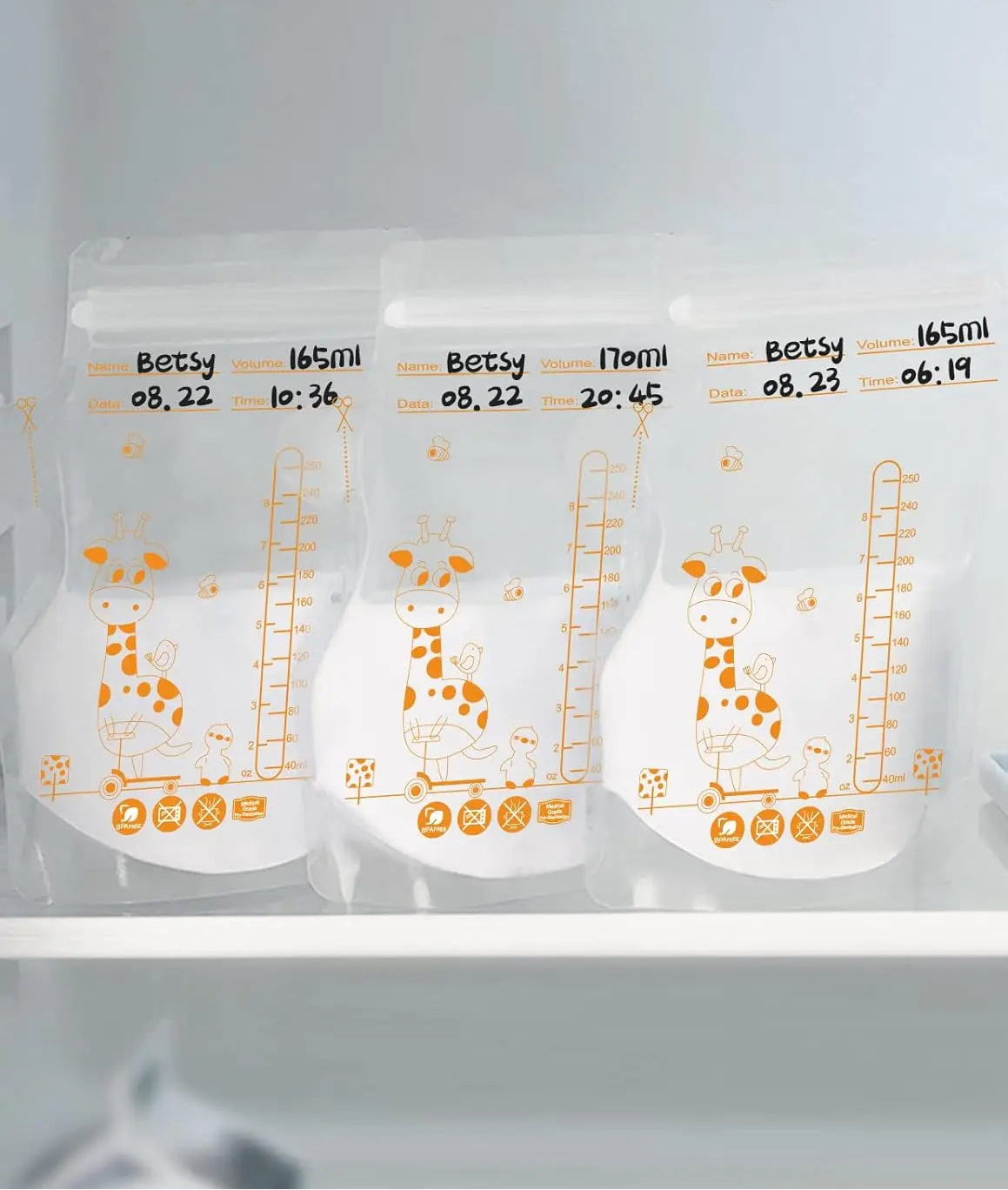 Milvora brystmælk opbevaringsposer – 250 ml fryseposer 30 eller 100 stk
