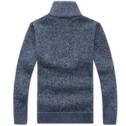 Herre striktrøje med halv lynlås og lange ærmer – slim fit sweater til hverdag – Tavrion