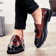 Varento Herresko Slip-On med Rund Tå og Gummisål