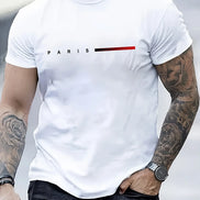 Lorvian T-shirt herre kortærmet bomuld rund hals print