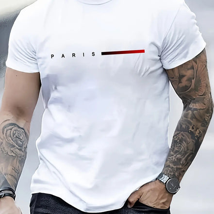 Lorvian T-shirt herre kortærmet bomuld rund hals print