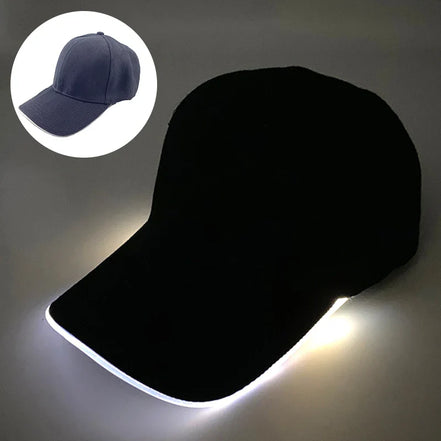 GlowPeak LED kasket – baseballkasket med LED-lys
