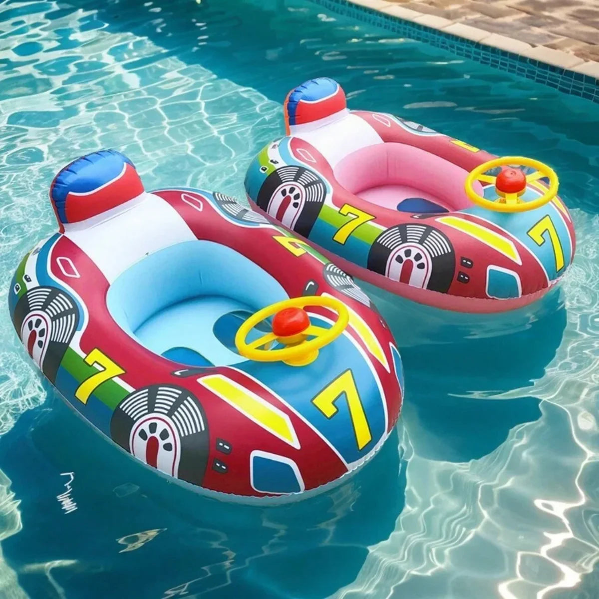 SplashRide nafukovací plavecký kruh – dětský kruh s designem auta