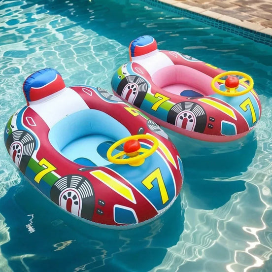 SplashRide nadmuchiwana dmuchawka do pływania – dmuchany koło dla dzieci z motywem samochodu