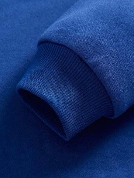 Trendy hættetrøje med kaninprint til kvinder – blød fleecepullover med afslappet pasform