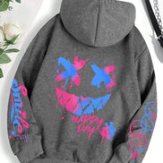 Smiley hættetrøje – unisex hoodie i afslappet pasform