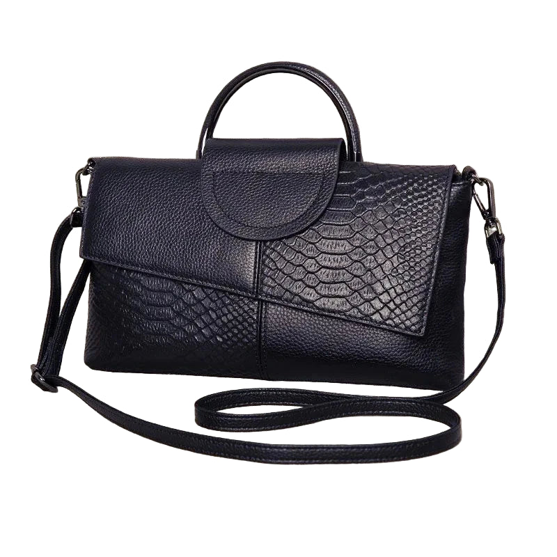 Selvina skuldertaske til kvinder – blød håndtaske i PU-læder med klaplukning