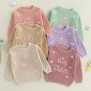 Bella Striktrøje med Broderi