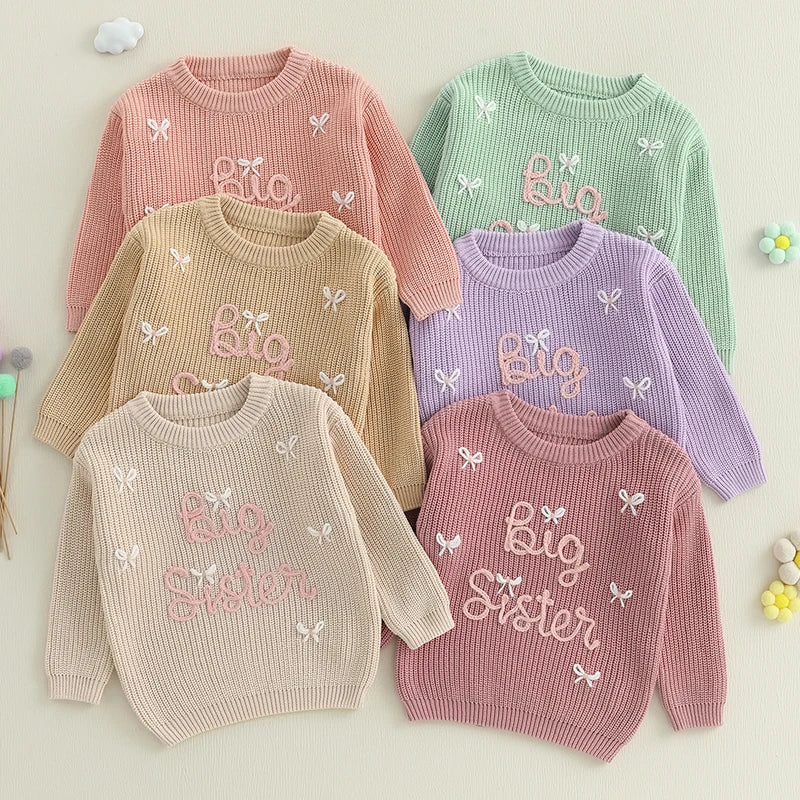 Bella Striktrøje med Broderi