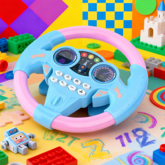 DriveFun zabawkowa kierownica – kierownica dla dzieci z przyssawką i prędkościomierzem