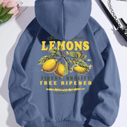 Lemon Hoodie med citronprint