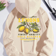 Lemon Hoodie med citronprint