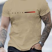Lorvian T-shirt herre kortærmet bomuld rund hals print
