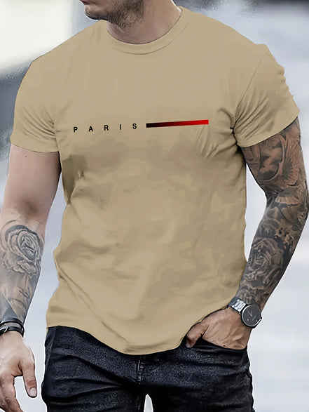 Lorvian T-shirt herre kortærmet bomuld rund hals print