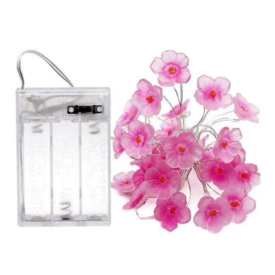 LED svetelná reťaz s kvetinovým dizajnom na batérie – Floravyn