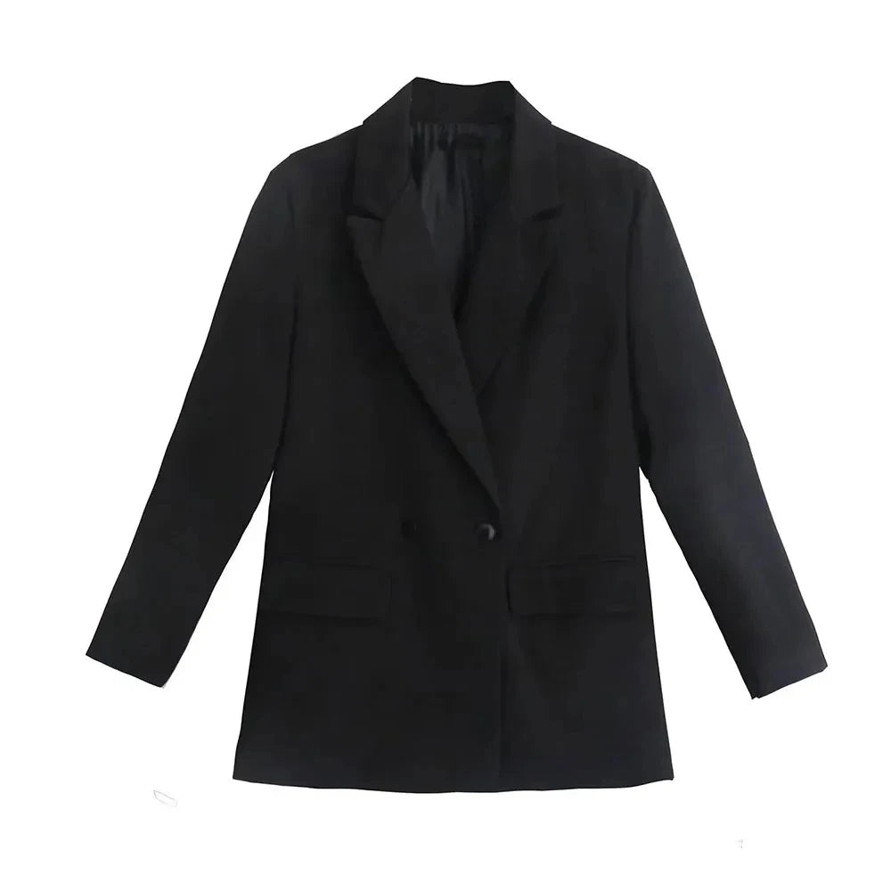 Catrina Dobbeltknappet Blazer – Klassisk Jakke med Lommer