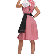 Dirndlové šaty so šnurovacím živôtikom a zladenou zásterou na Oktoberfest – Evelora