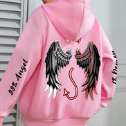Angel & Devil hættetrøje – unisex sweatshirt med print