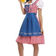 Dirndlové šaty so šnurovacím živôtikom a zladenou zásterou na Oktoberfest – Evelora