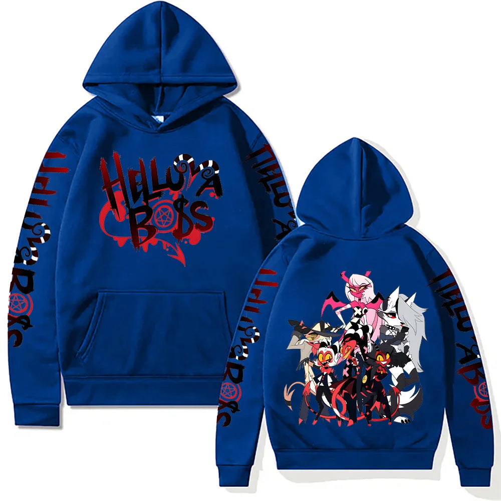 Sorina hættetrøje – unisex sweatshirt med grafisk motiv