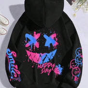 Smiley hættetrøje – unisex hoodie i afslappet pasform