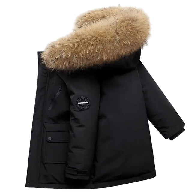 Vinterjakke til Drenge med Hætte og Lommer