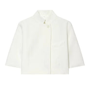 Cropped blazer med korte ærmer og knaplukning – Novelle