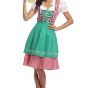 Dirndlové šaty so šnurovacím živôtikom a zladenou zásterou na Oktoberfest – Evelora