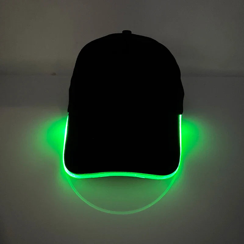 GlowPeak LED kasket – baseballkasket med LED-lys