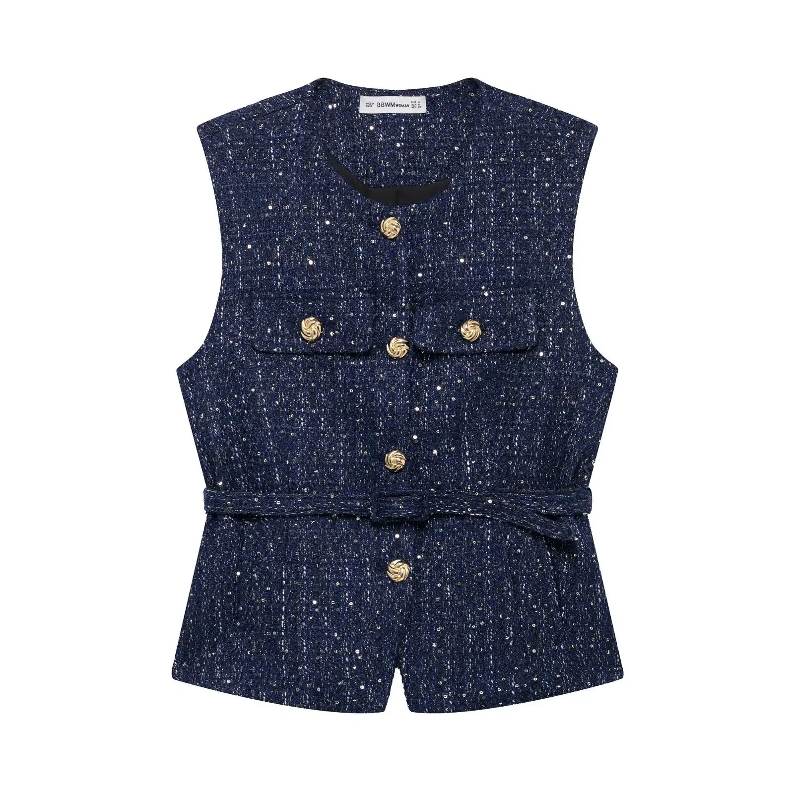 Stilfuld ærmeløs blazer