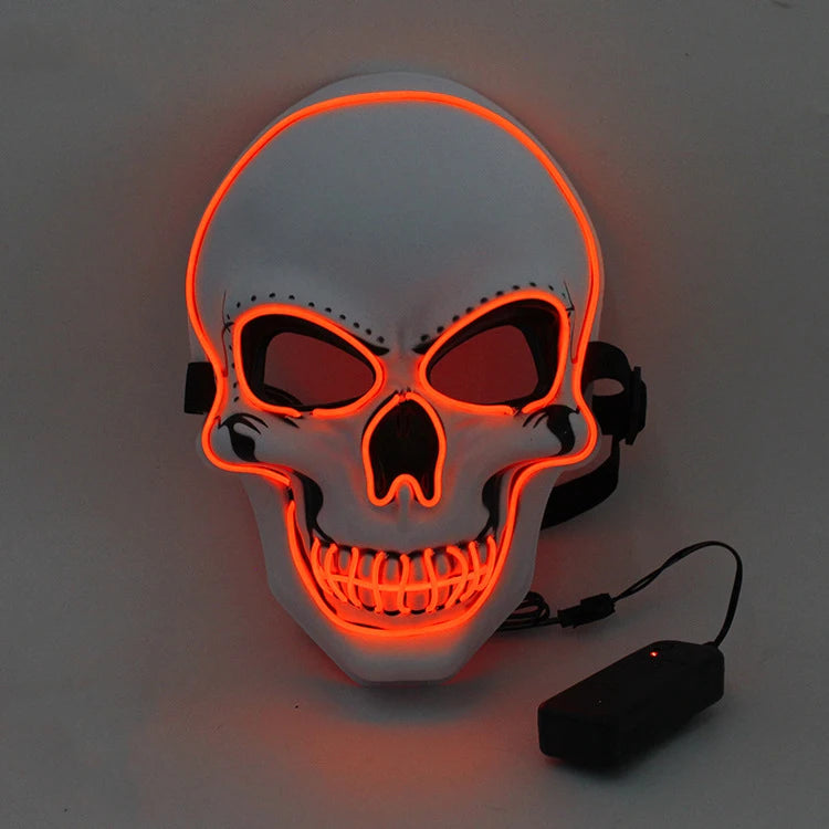 Lysende LED Dødningehovedmaske