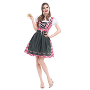 Dirndlové šaty so šnurovacím živôtikom a zladenou zásterou na Oktoberfest – Evelora