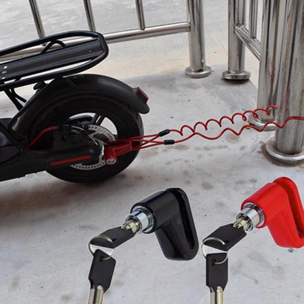 Lockaro skivebremse lås med stålkonstruktion til cykel scooter og motor
