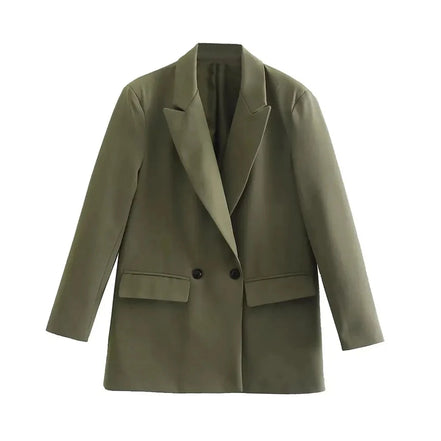 Catrina Dobbeltknappet Blazer – Klassisk Jakke med Lommer